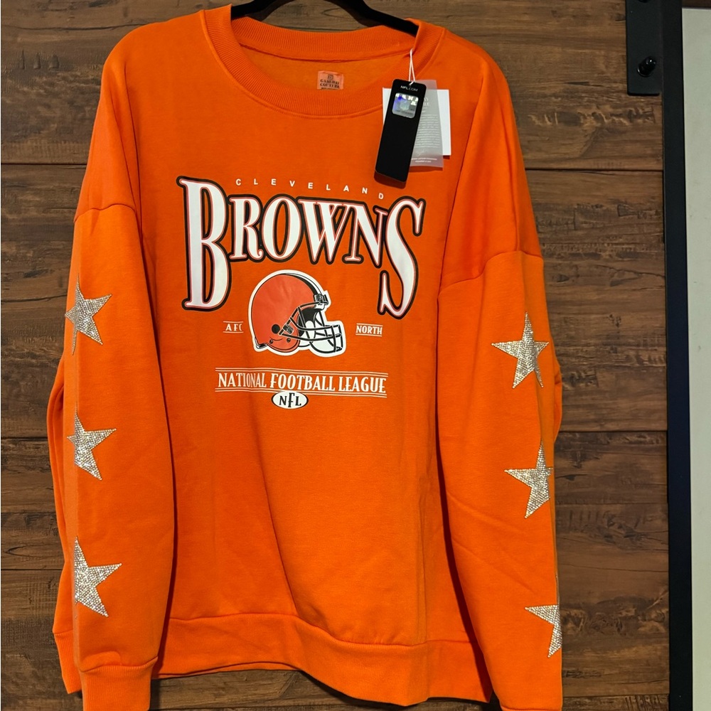 NFL Cleveland Browns Orange Crewneck